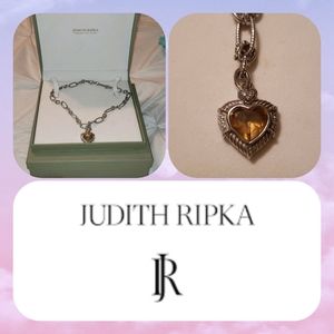 Judith Ripka Citrine Heart Necklace